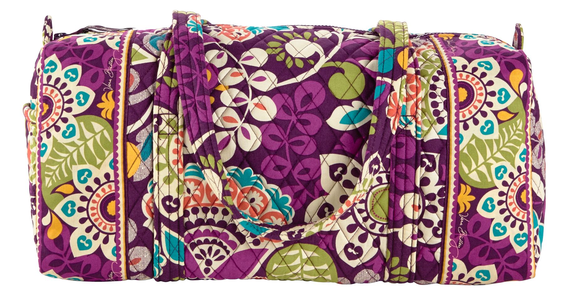 purple vera bradley duffel bag