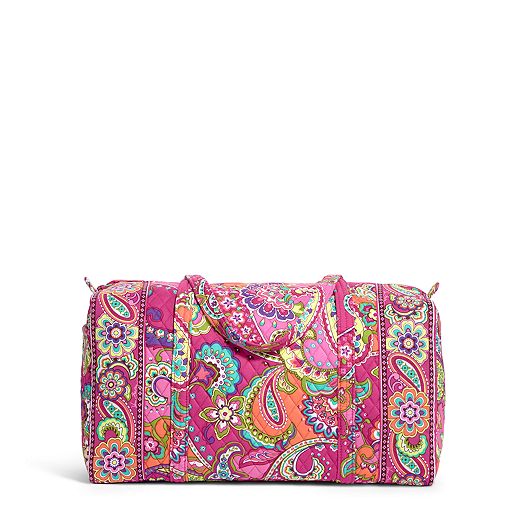 Large Duffel Travel Bag in Pink Swirls