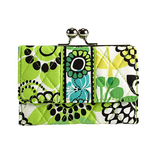 Small Kisslock Wallet in Lime's Up