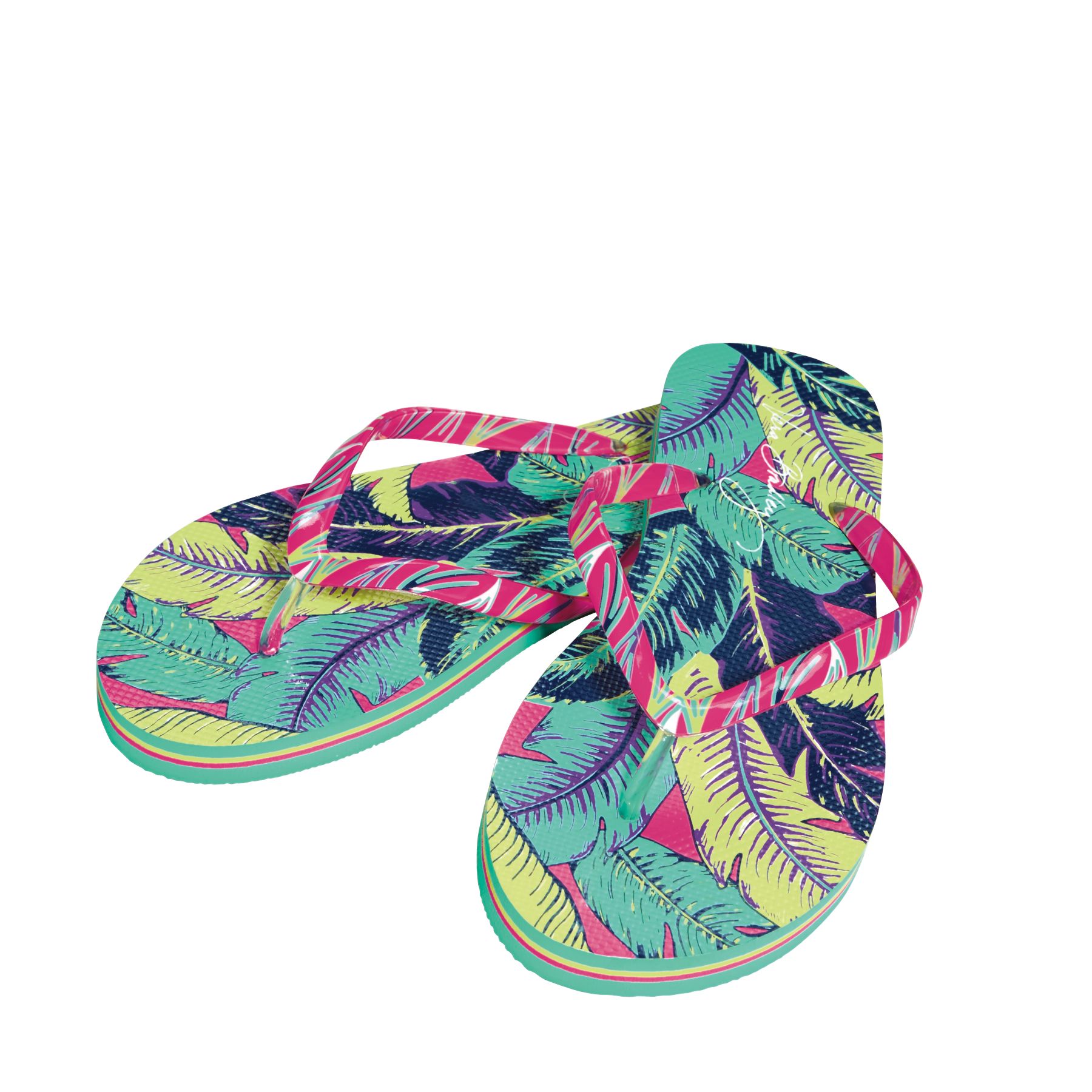 UPC 886003297063 product image for Vera Bradley Flip Flops in Palm Feathers | upcitemdb.com