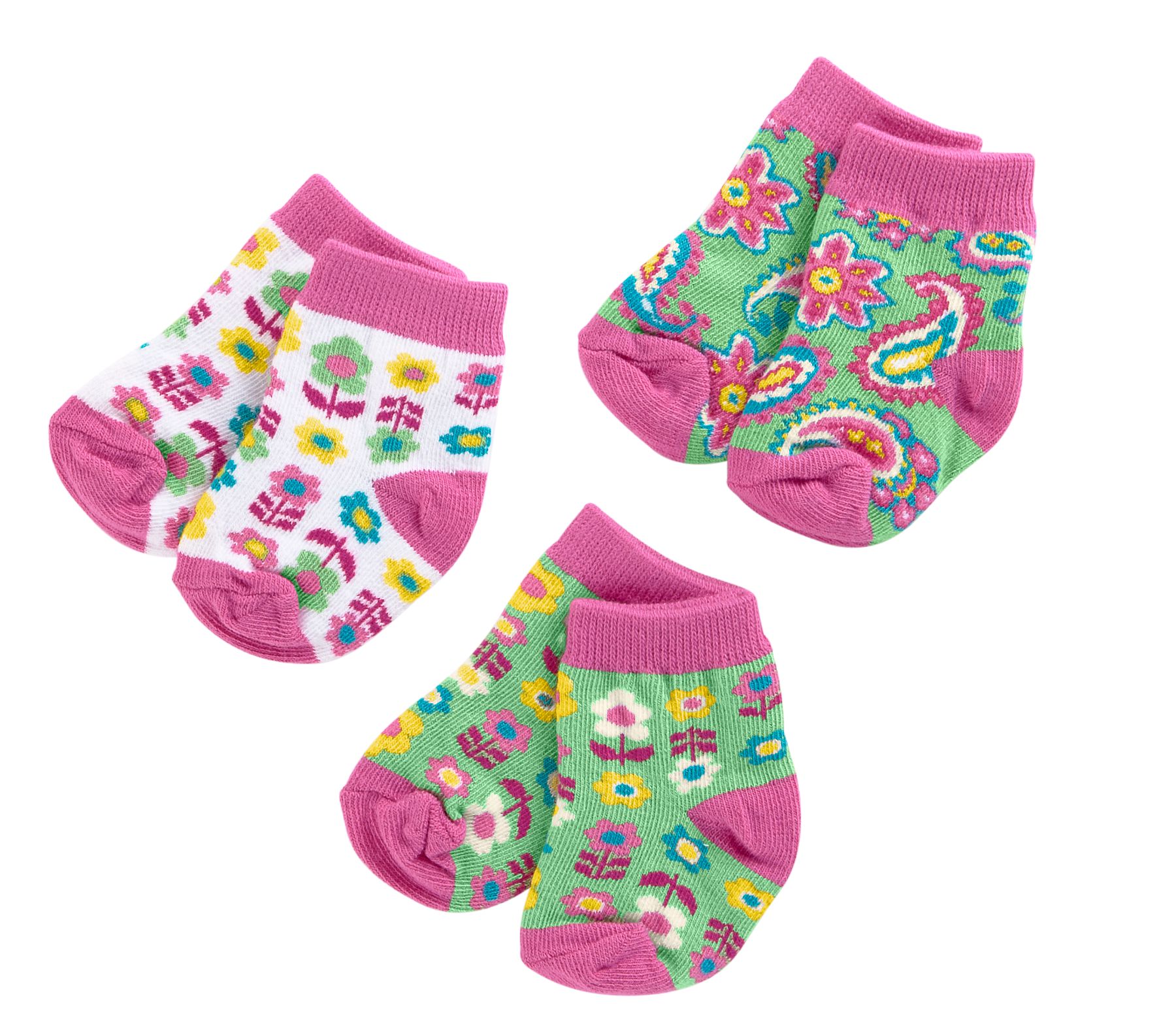 Vera Bradley Baby Socks 3 Pair 0-12M in Tutti Frutti