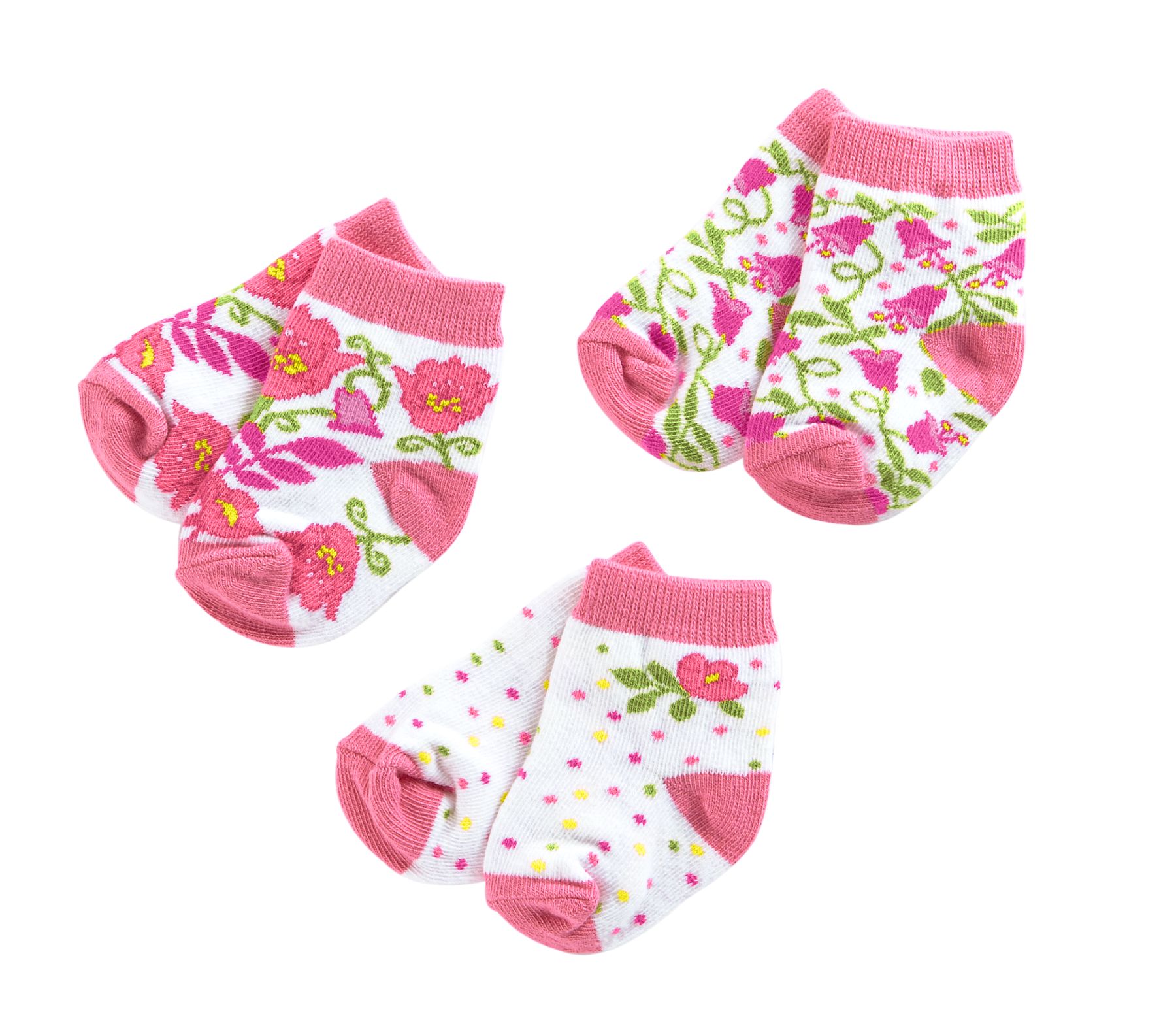 Vera Bradley Baby Socks 3 Pair 0-12M in Lilli Bell