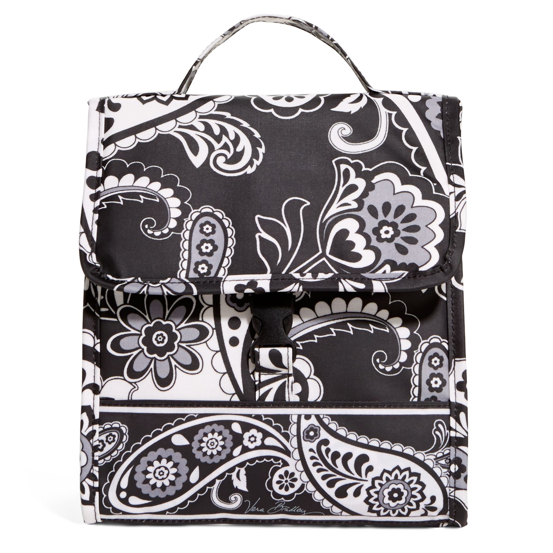 vera bradley black and white lunch bag