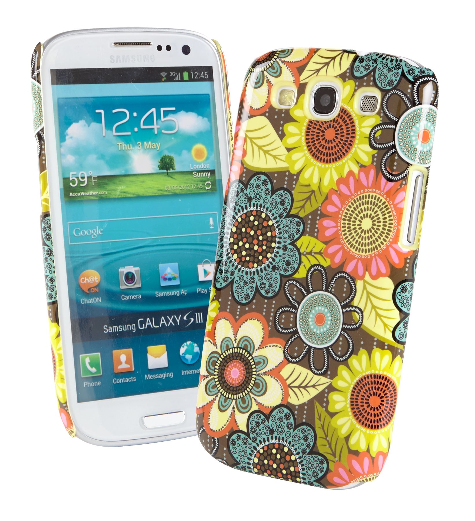 Vera Bradley Snap on Case for Samsung Galaxy S III in Flower Shower