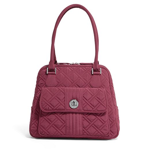 Turn Lock Satchel in Raisin