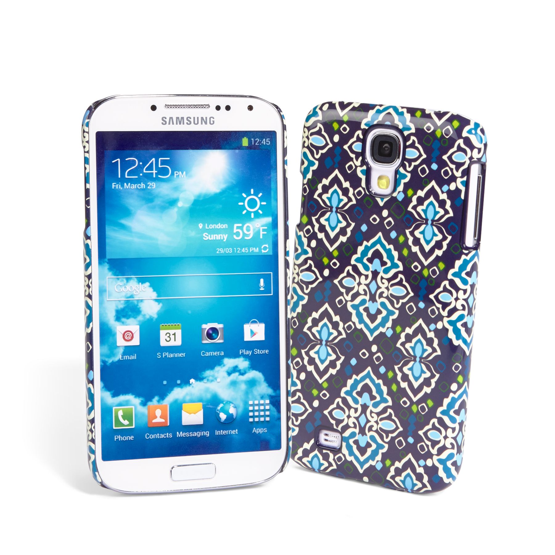 Vera Bradley Snap on Case for Samsung Galaxy S 4 in Ink Blue