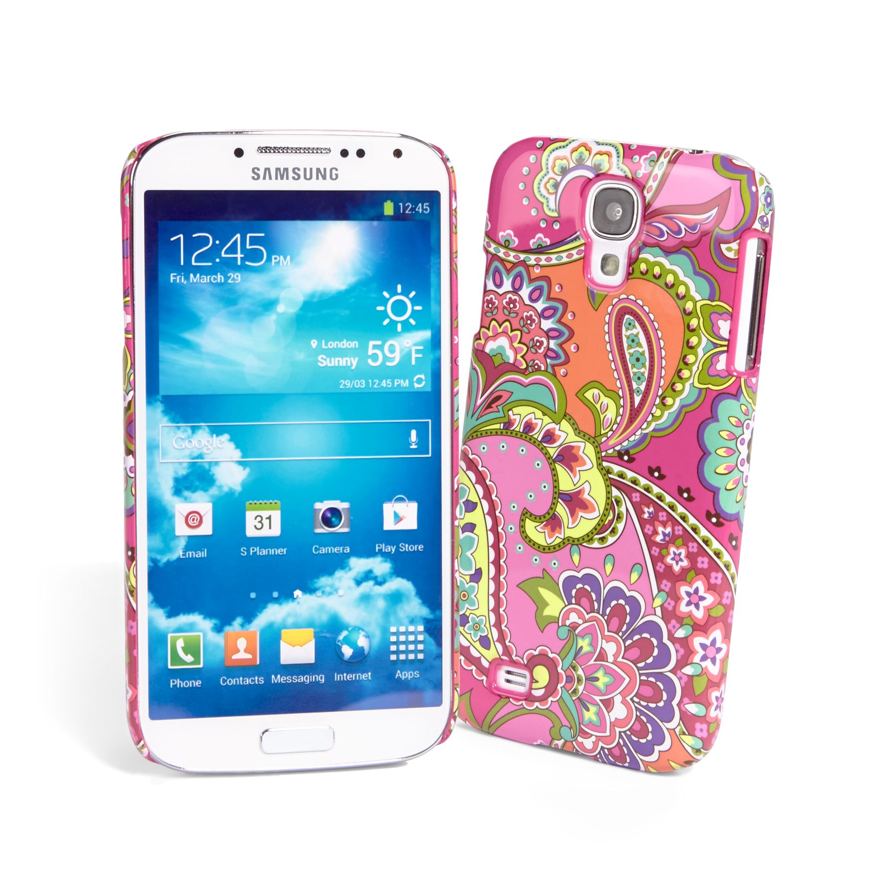 Vera Bradley Snap on Case for Samsung Galaxy S 4 in Pink Swirls