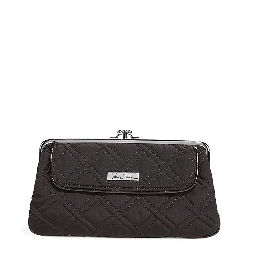 Kisslock Wallet in Classic Black with Black Trim
