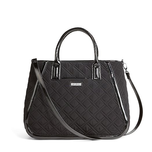 Trapeze Tote in Classic Black with Black Trim