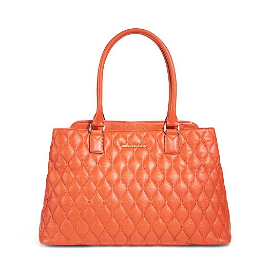 Quilted Emma Tote in Burnt Orange