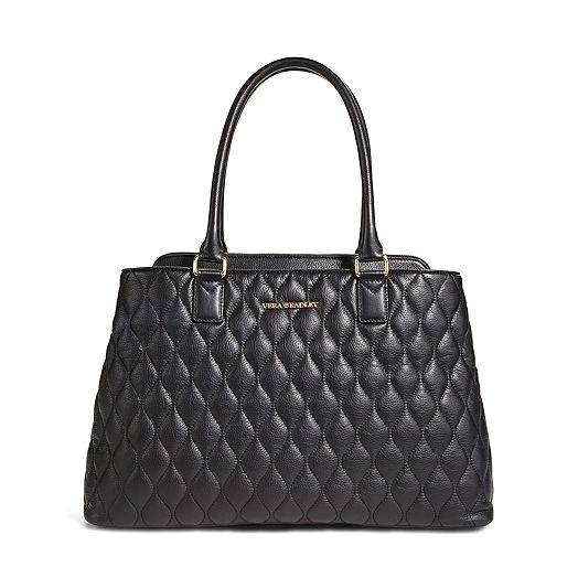 Quilted Emma Tote in Black
