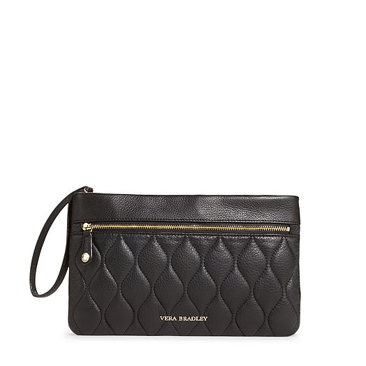 Quilted Mia Wristlet in Black