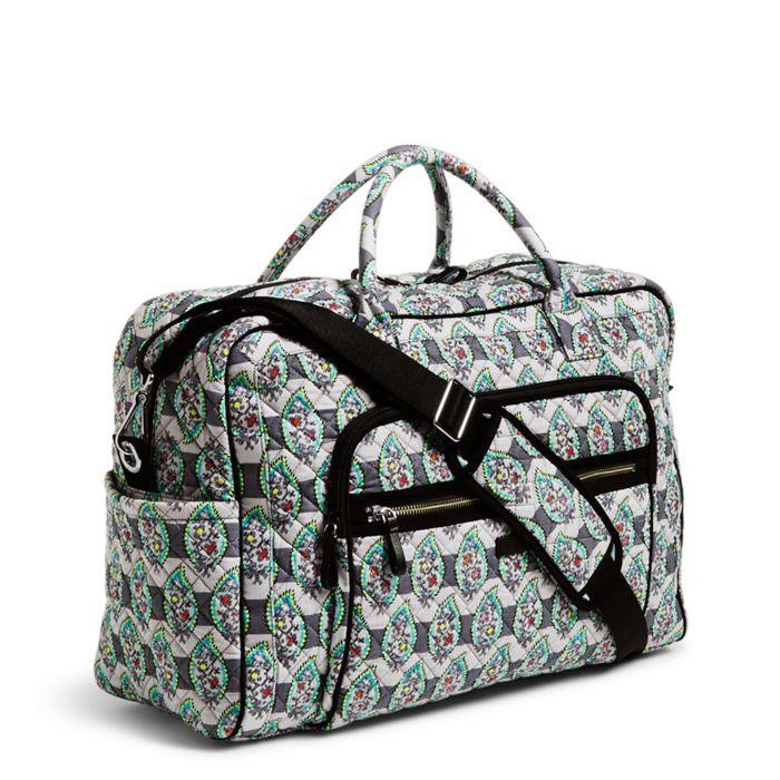 Image of Iconic Weekender Travel Bag in Paisley Stripes